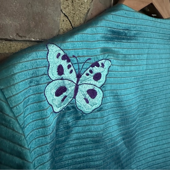 IC Connie K Jacket Single Button Blue Ombré Wearable Art XXL -50 Chest - Picture 8 of 8